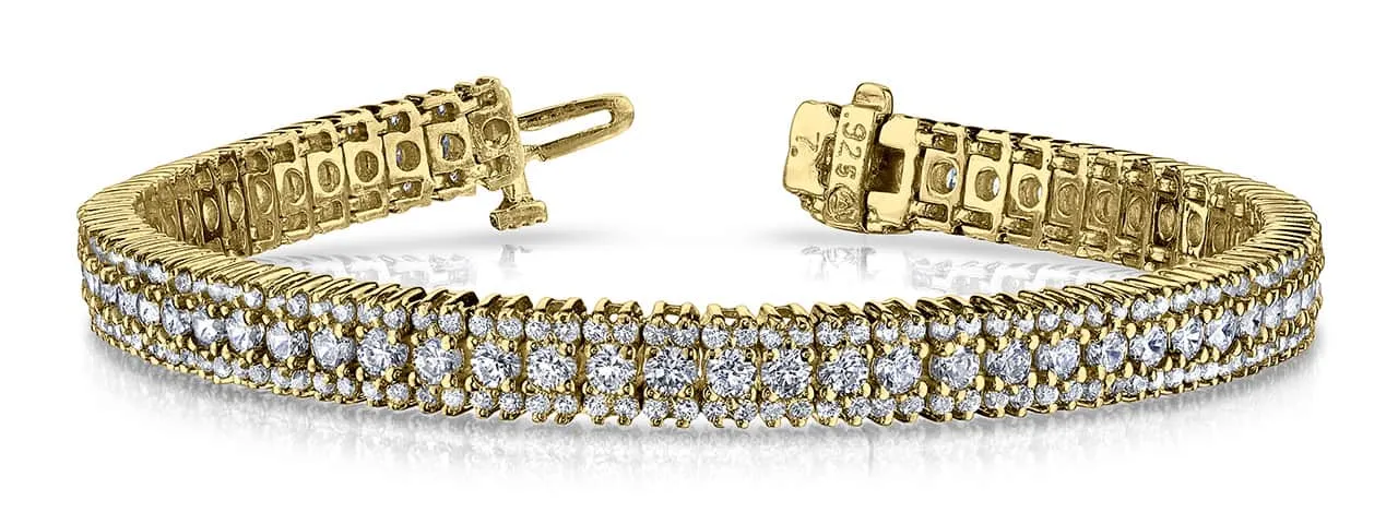 Flashy Prong Set Lab-Grown Diamond Bracelet with 3.45 ct.(finished) 1mm, 1.9mm