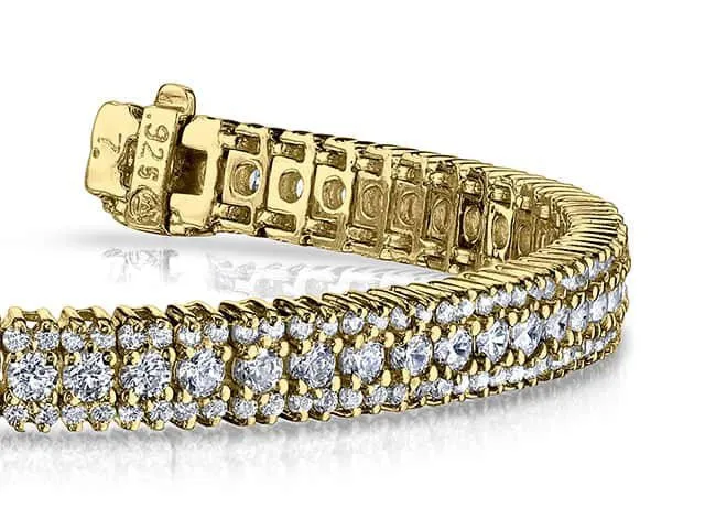 Flashy Prong Set Lab-Grown Diamond Bracelet with 3.45 ct.(finished) 1mm, 1.9mm