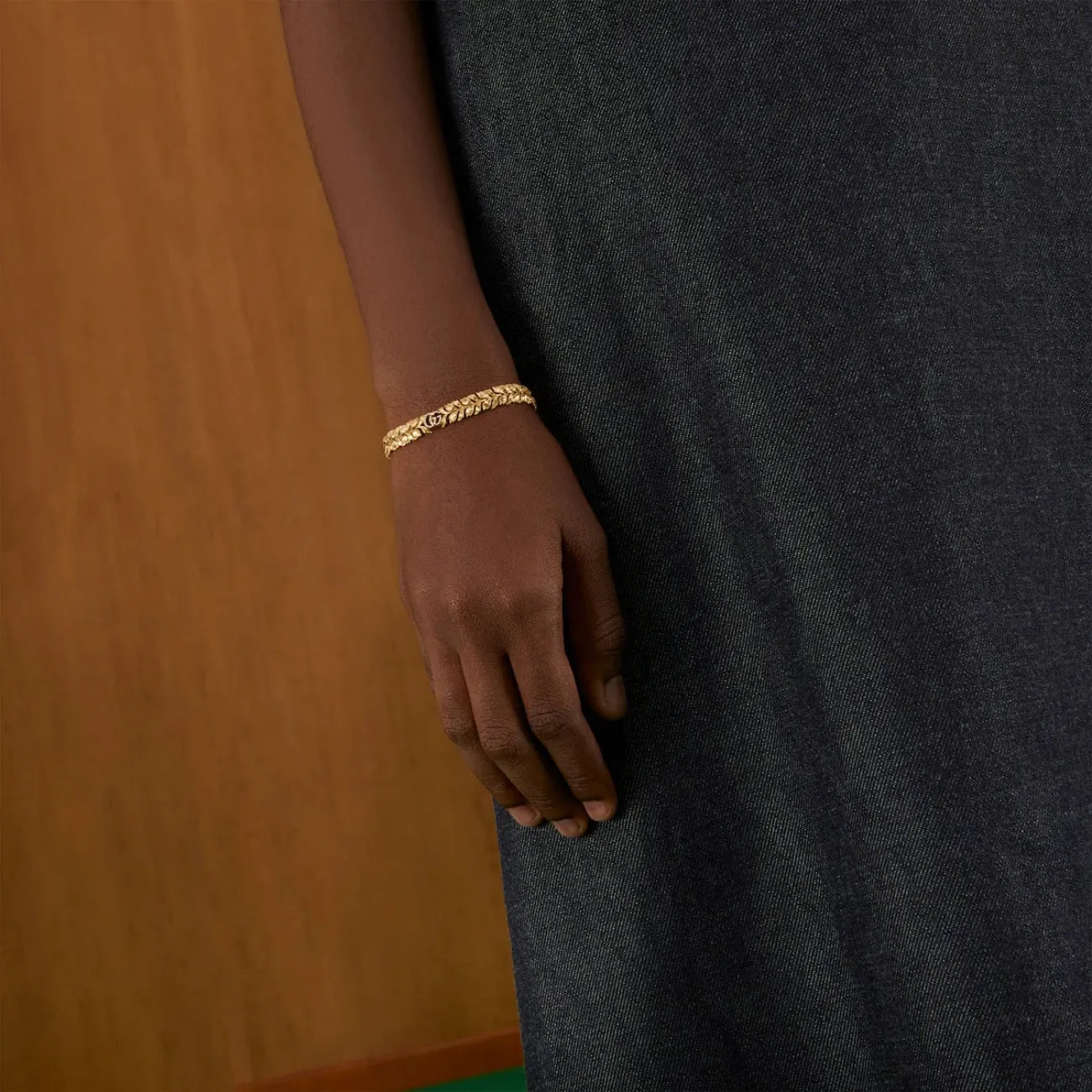 Flora 18K Yellow Gold Double G Diamond Bracelet