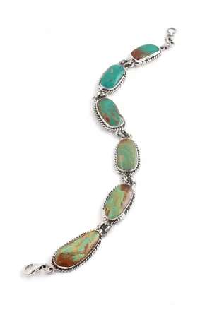Florence Tahe Golden Green Turquoise Link Bracelet