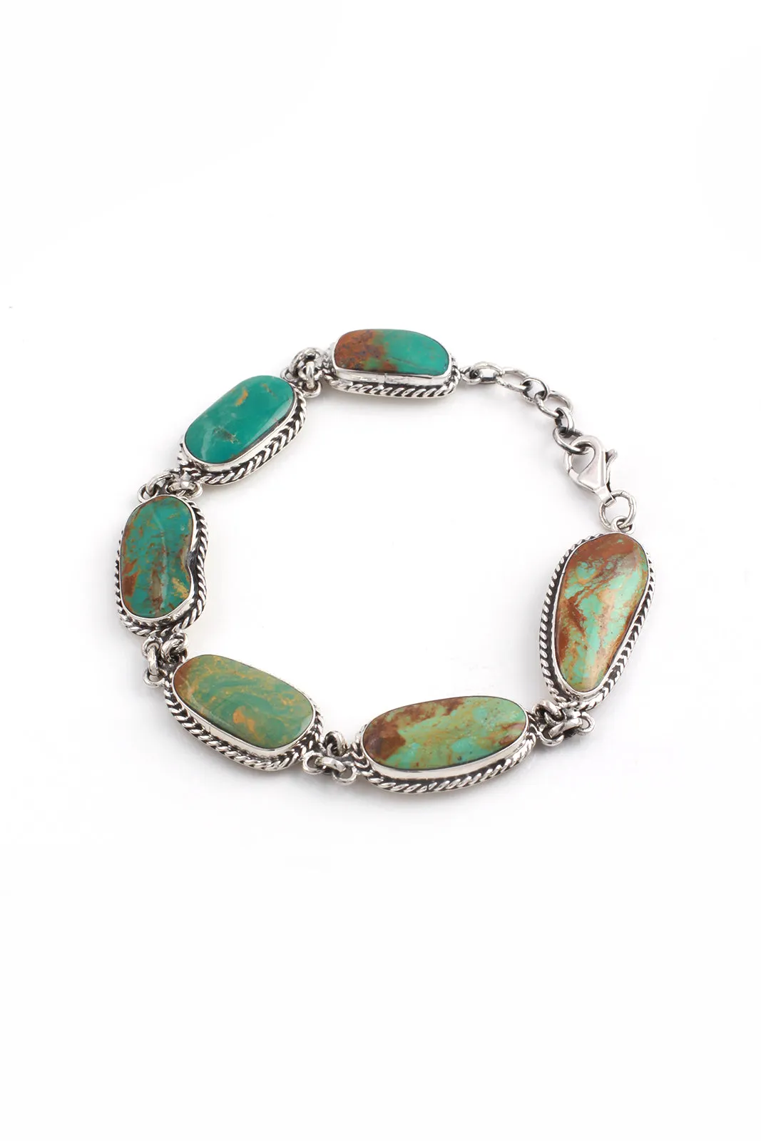 Florence Tahe Golden Green Turquoise Link Bracelet
