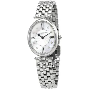Frederique Constant Classics Art Deco Quartz Diamond White Mother of Pearl Dial Watch FC-200MPWD3VD6B