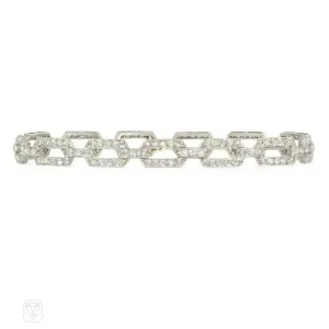 French Art Deco diamond link bracelet