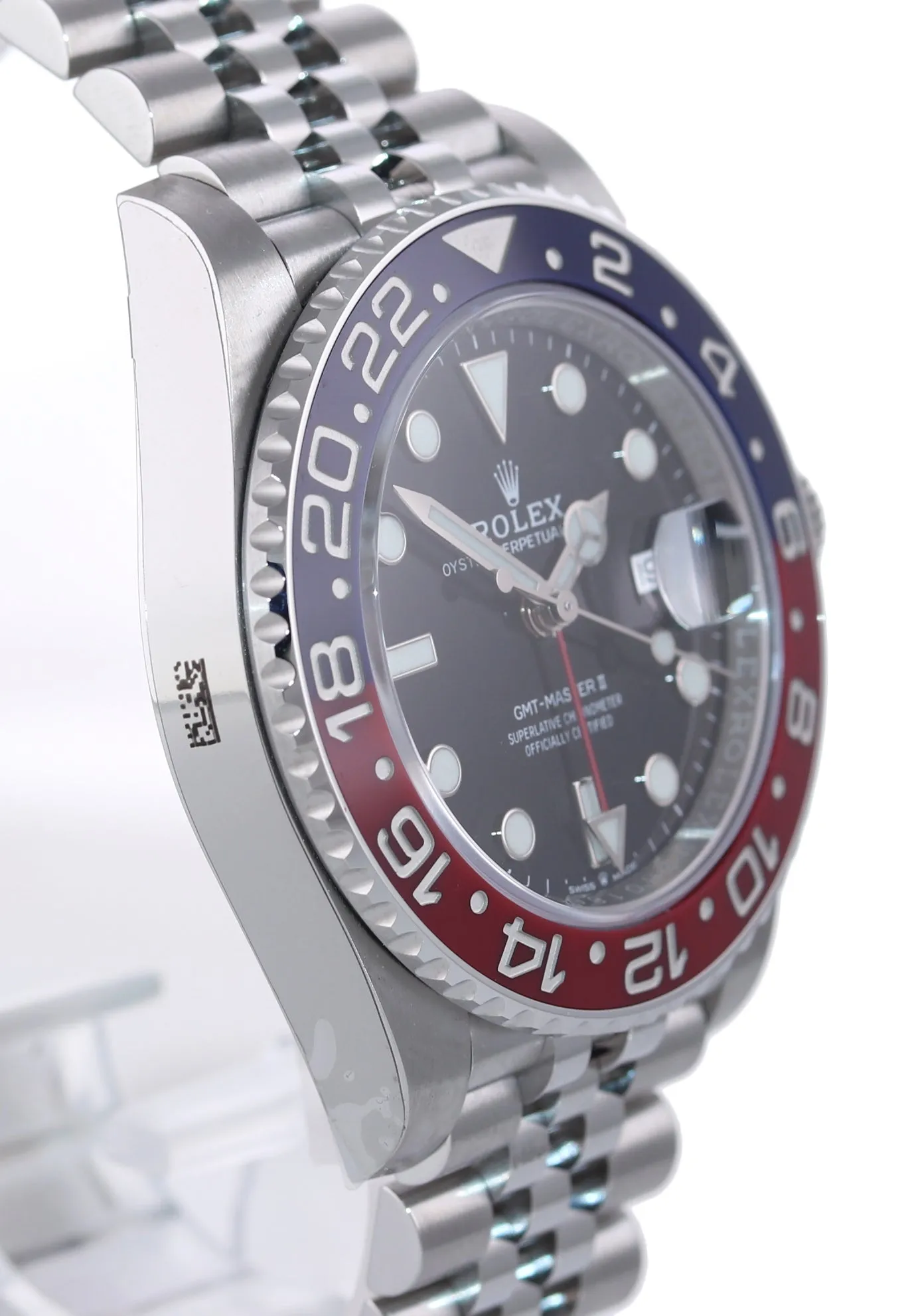 FULLY STICKERED PAPERS Rolex GMT Master PEPSI Blue Jubilee Ceramic 126710 Watch