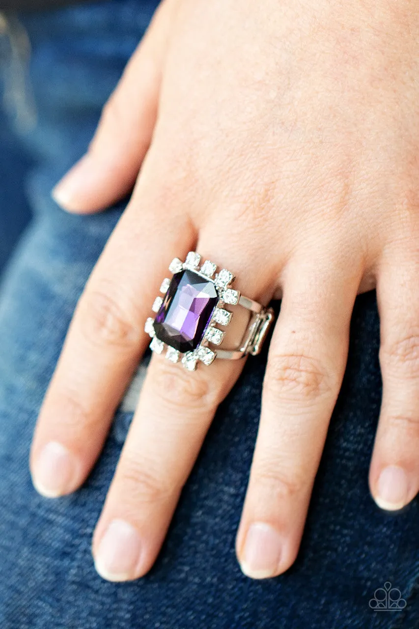 Galactic Glamour Purple Paparazzi Ring