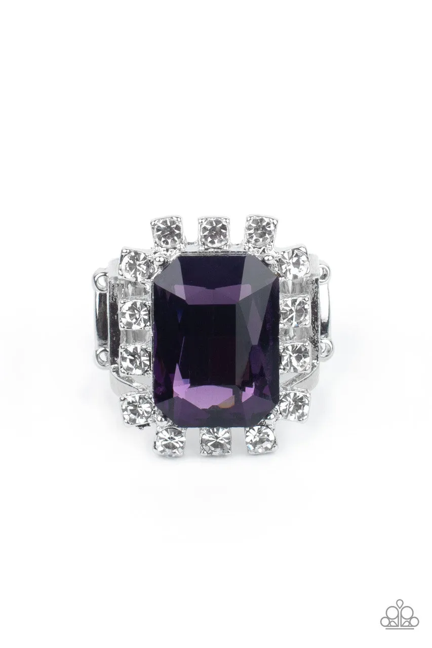 Galactic Glamour Purple Paparazzi Ring