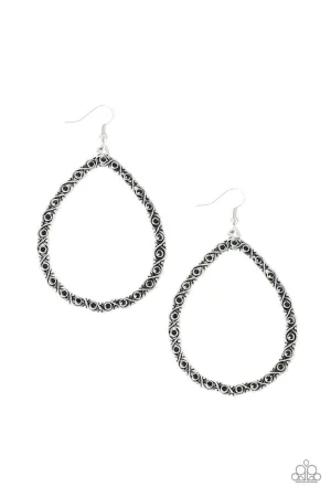 Galaxy Gardens Black Paparazzi Earrings