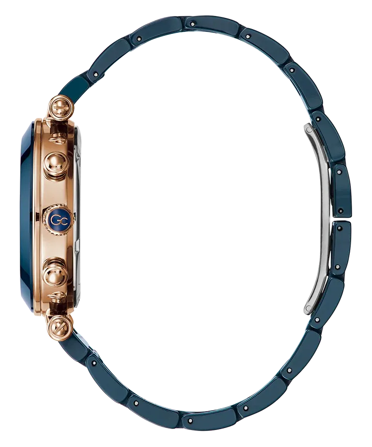 Gc PrimeChic Ladies Blue Dial Blue Ceramic Watch