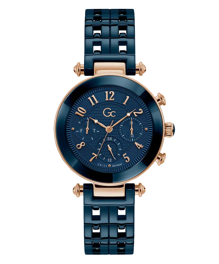Gc PrimeChic Ladies Blue Dial Blue Ceramic Watch