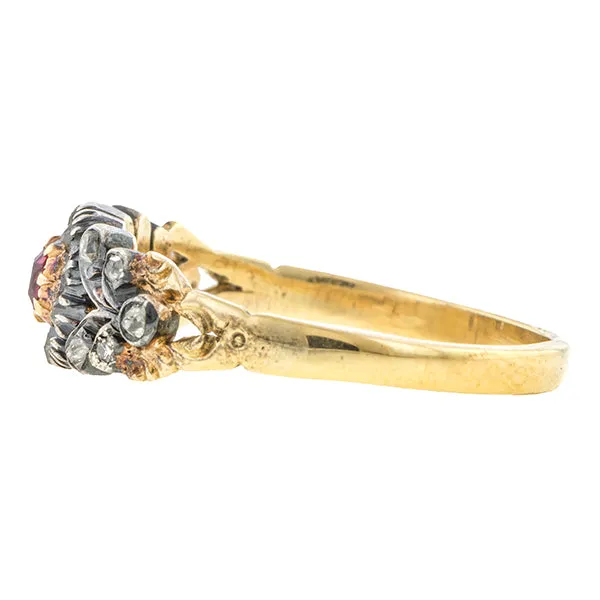 Georgian Ruby & Diamond Ring