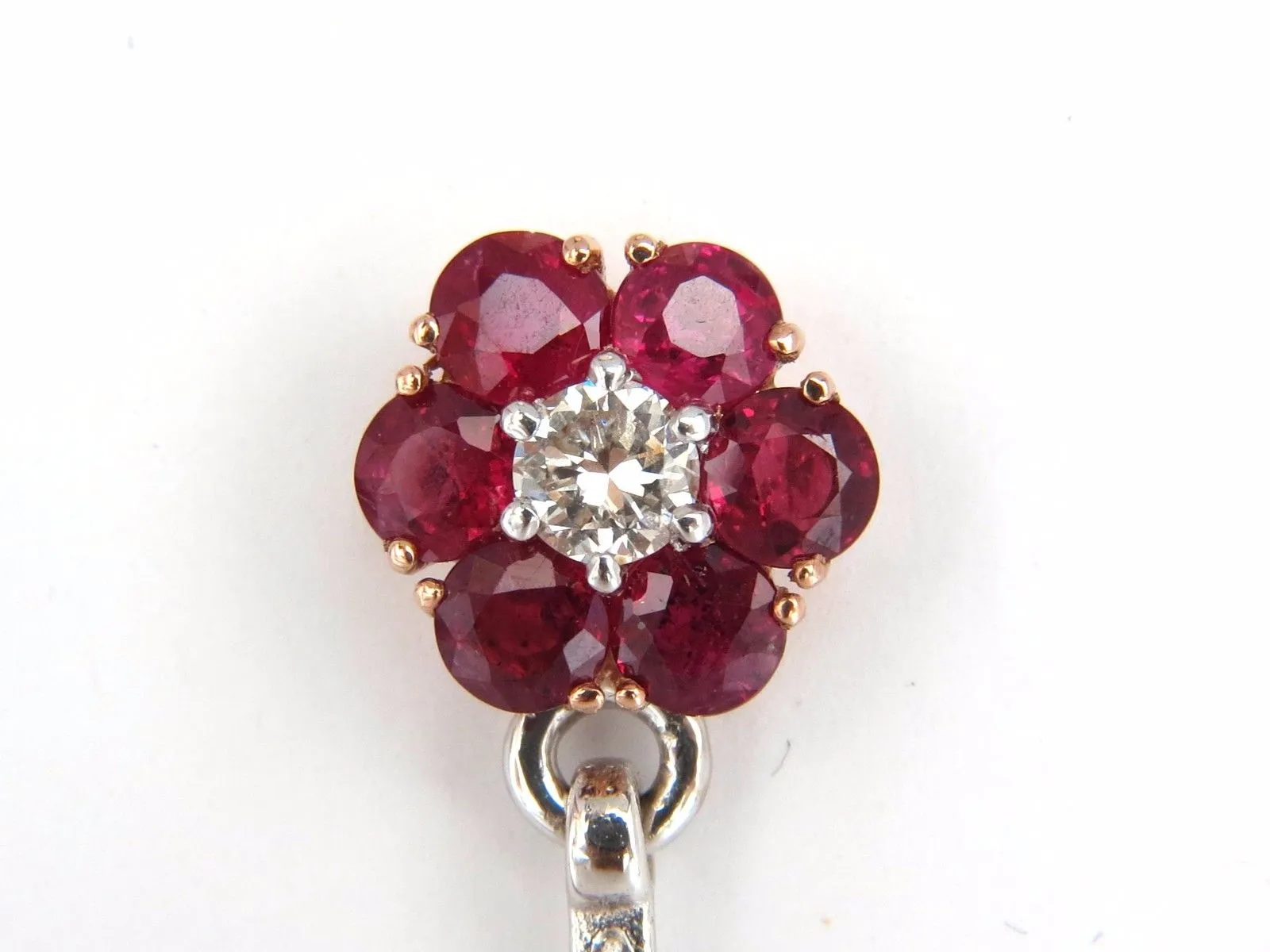 GIA Certified 35.27ct Natural Ruby Diamonds Dangle earrings 18kt Posh Priemeir