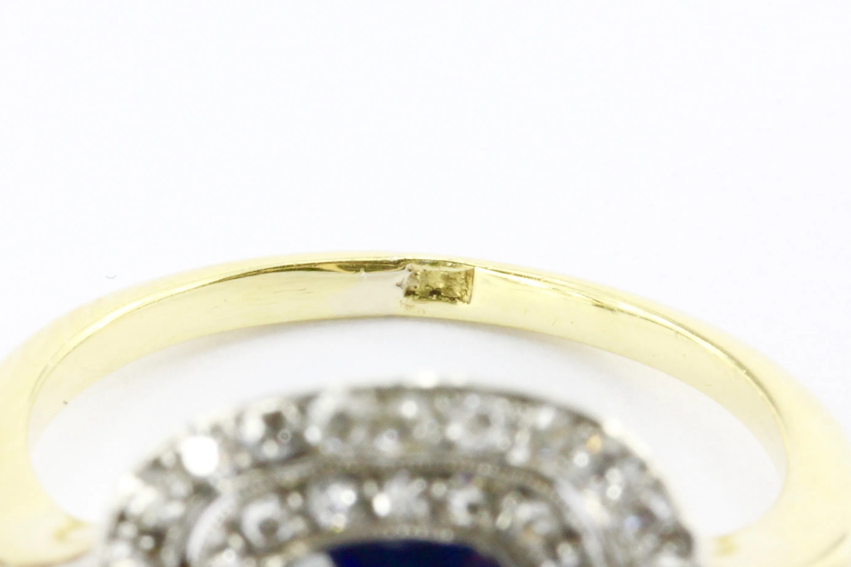 GIA Certified Edwardian 18k Natural No Treatment 1.75 Carat Australian Sapphire & Diamond Ring