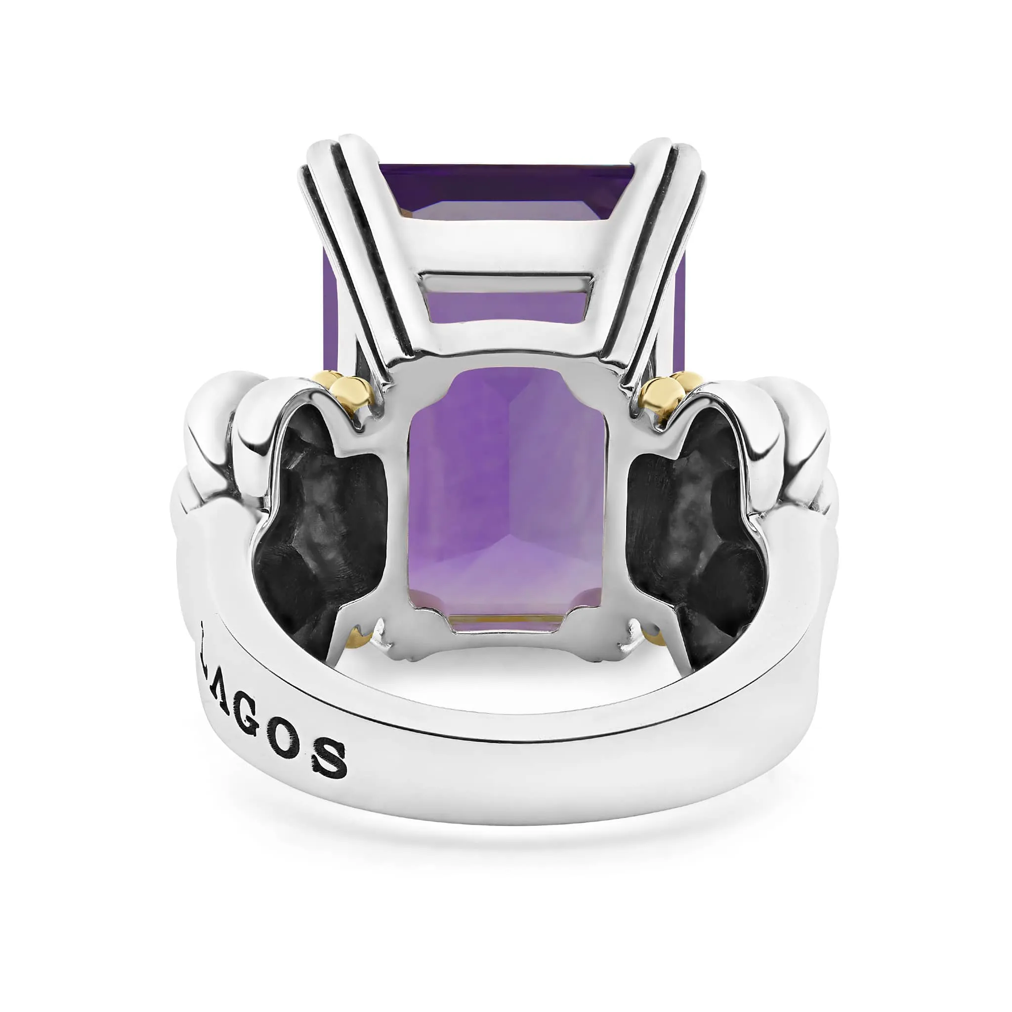 Glacier Extra Large Emerald-Cut Amethyst Ring