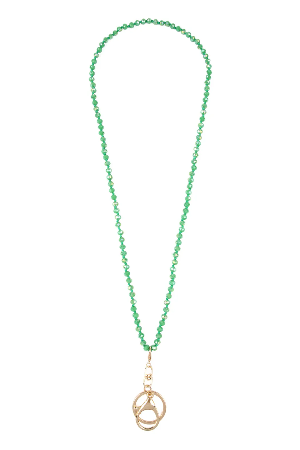 GLASS BEADS LANYARD NECKLACE