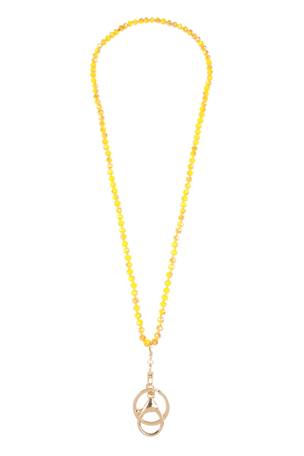 GLASS BEADS LANYARD NECKLACE
