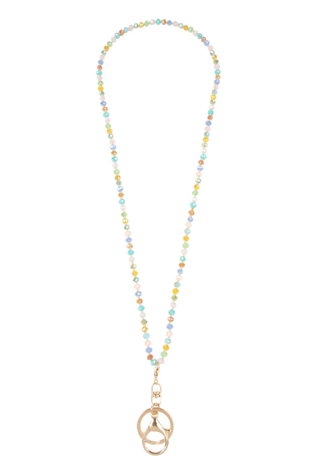 GLASS BEADS LANYARD NECKLACE