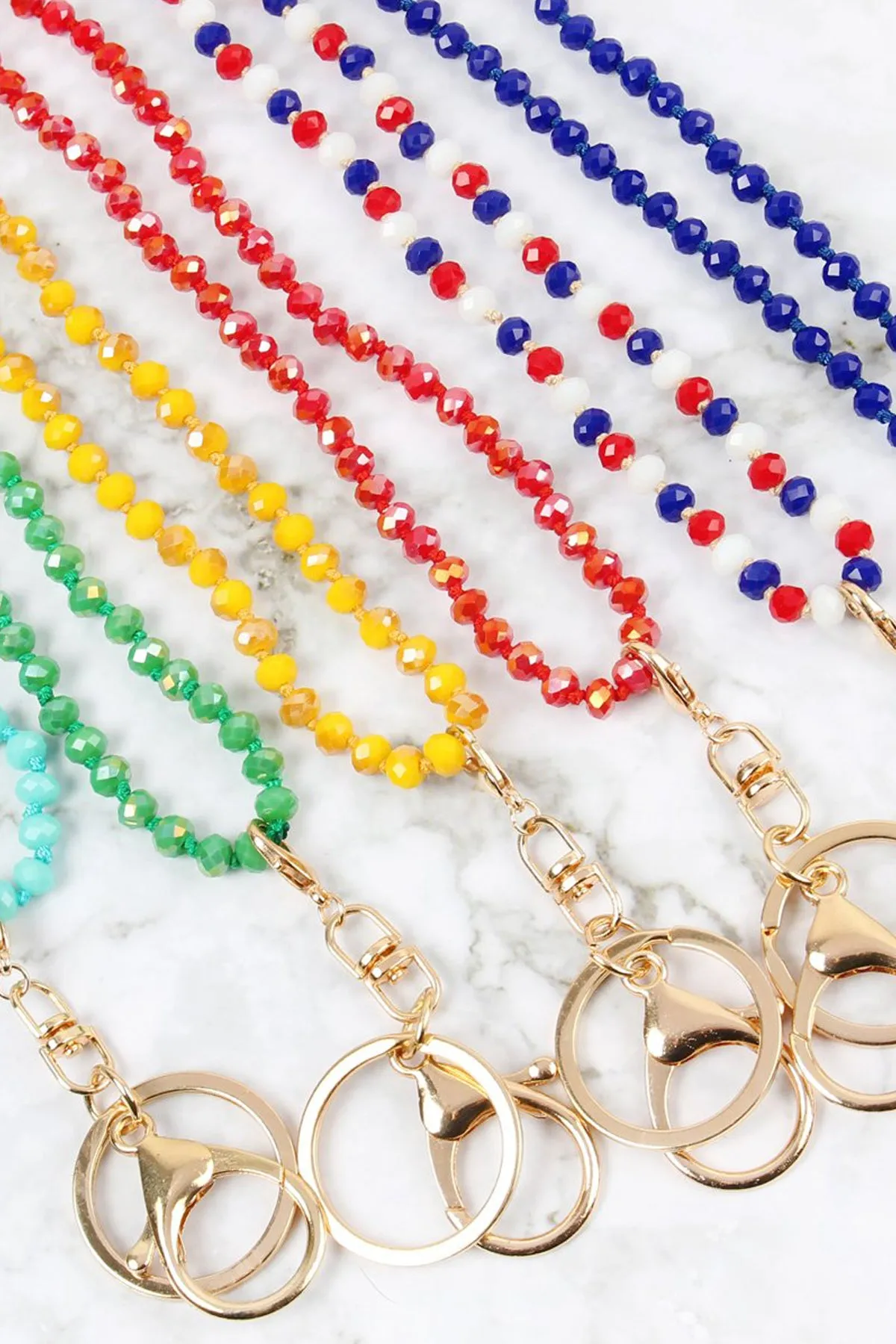 GLASS BEADS LANYARD NECKLACE