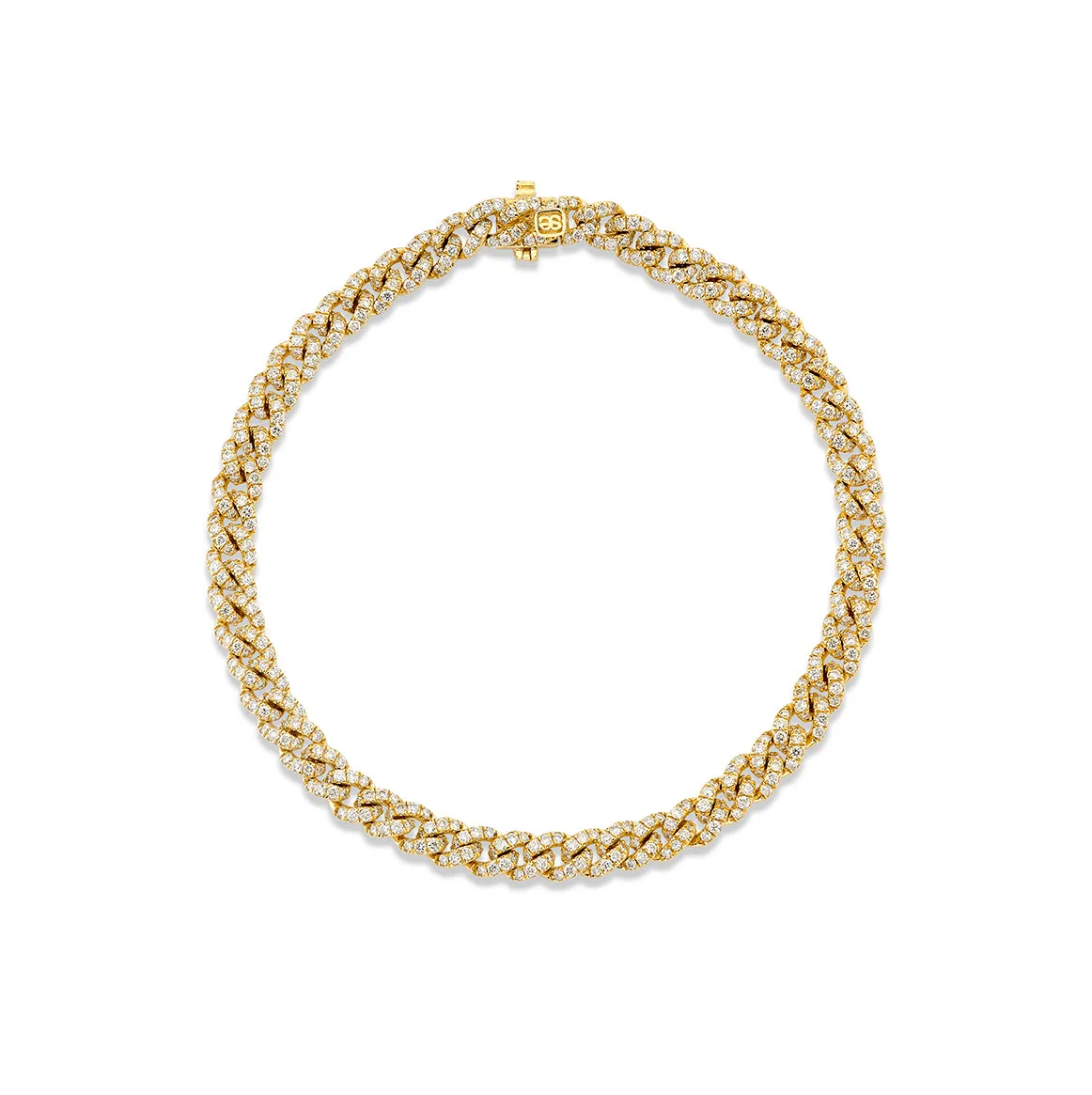 Gold & Diamond Thin Link Bracelet