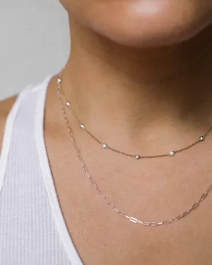 Gold Bezel Set Diamond Chain