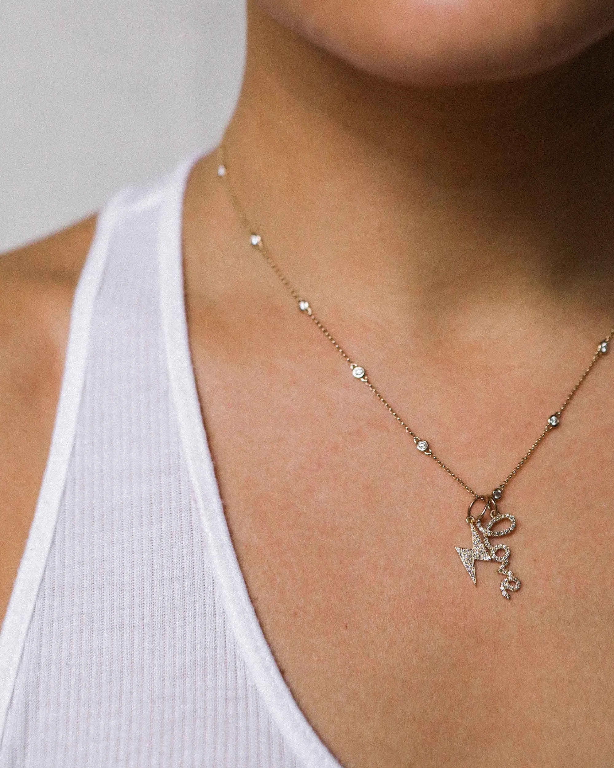 Gold Bezel Set Diamond Chain