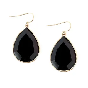 GOLD-BLACK EARRINGS  #SE30954_GLD-OX (EC2)