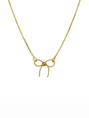 Gold Petite Florence Bow Necklace | Tiger Tree