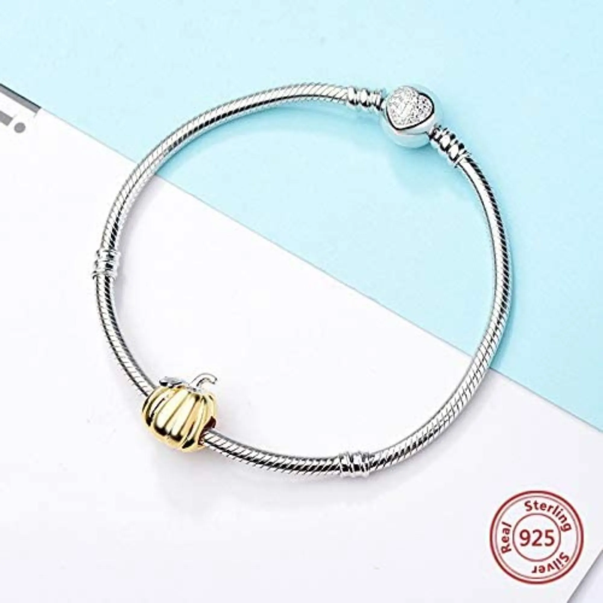 Golden Pumpkin Bead Charm