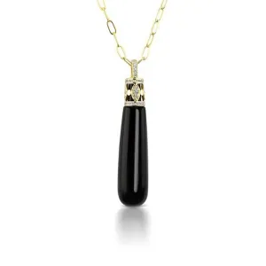 Grande Drop Pendant in Black Onyx