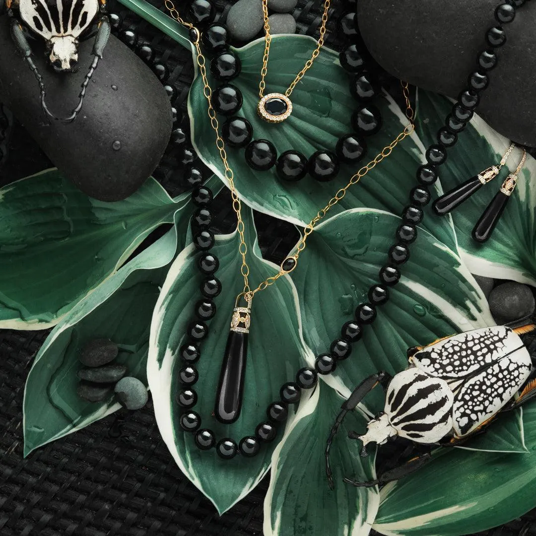 Grande Drop Pendant in Black Onyx