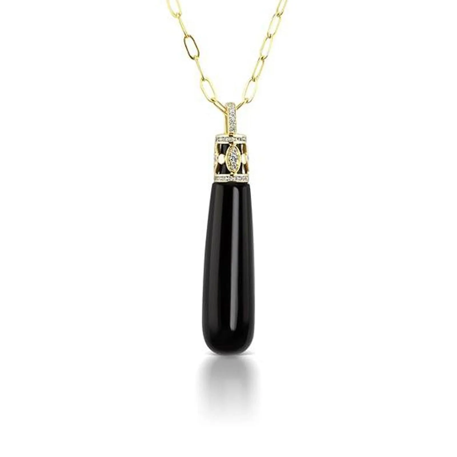Grande Drop Pendant in Black Onyx
