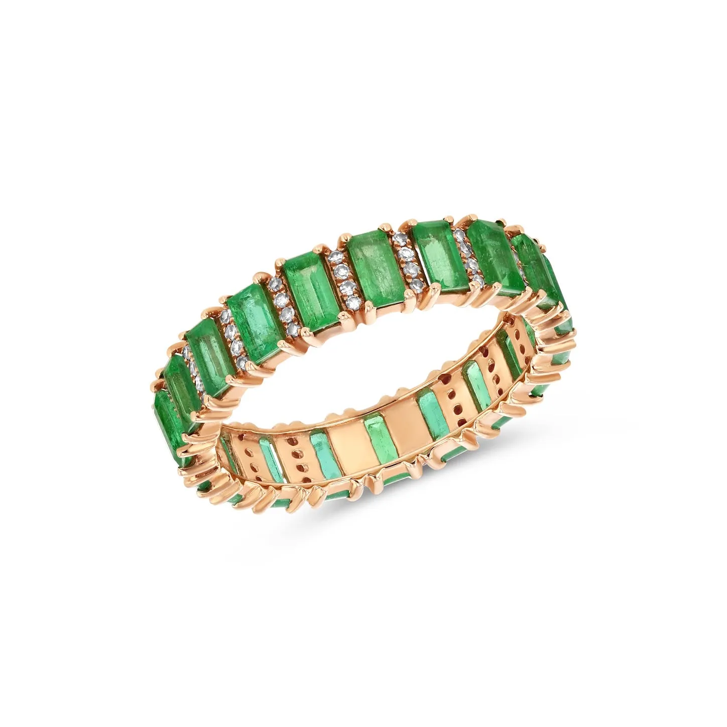 Green Emerald Eternity Band