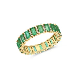 Green Emerald Eternity Band