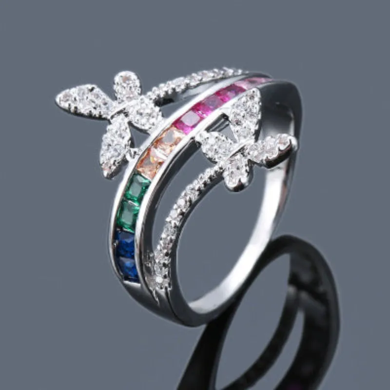 Green Emerald Gemstone Ring Standard Silver Women Wedding Jewelry