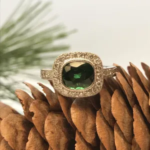 Green Tourmaline Halo