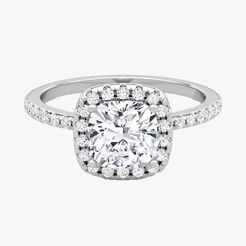 Halo Cushion Engagement Ring