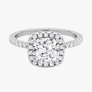Halo Cushion Engagement Ring