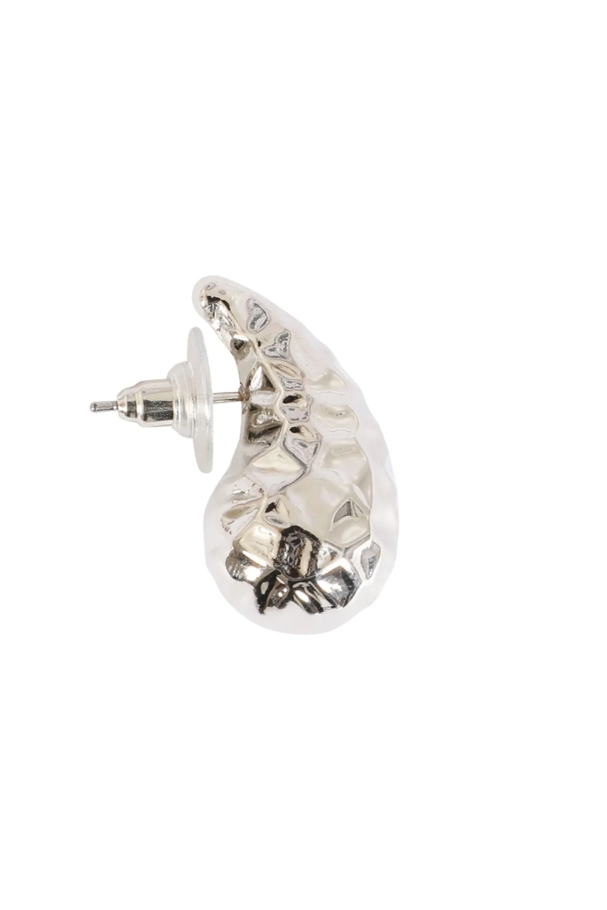 HAMMERED TEXTURE TEARDROP CCB EARRINGS