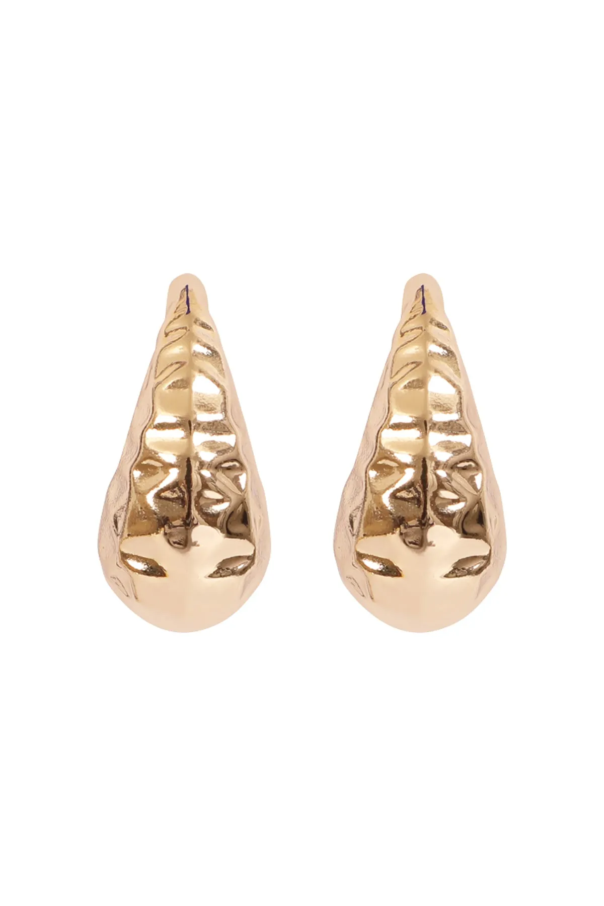 HAMMERED TEXTURE TEARDROP CCB EARRINGS