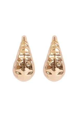 HAMMERED TEXTURE TEARDROP CCB EARRINGS