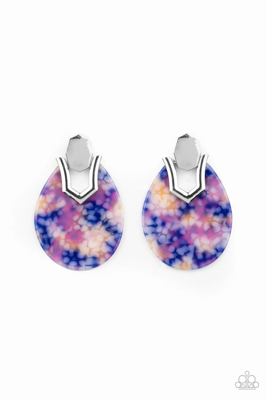 HAUTE Flash Blue Paparazzi Earrings