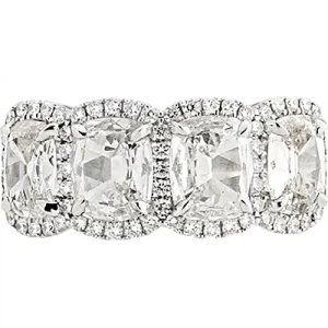 Henri Daussi 4 Stone Cushion Cut Diamond Band- 2.64ctw
