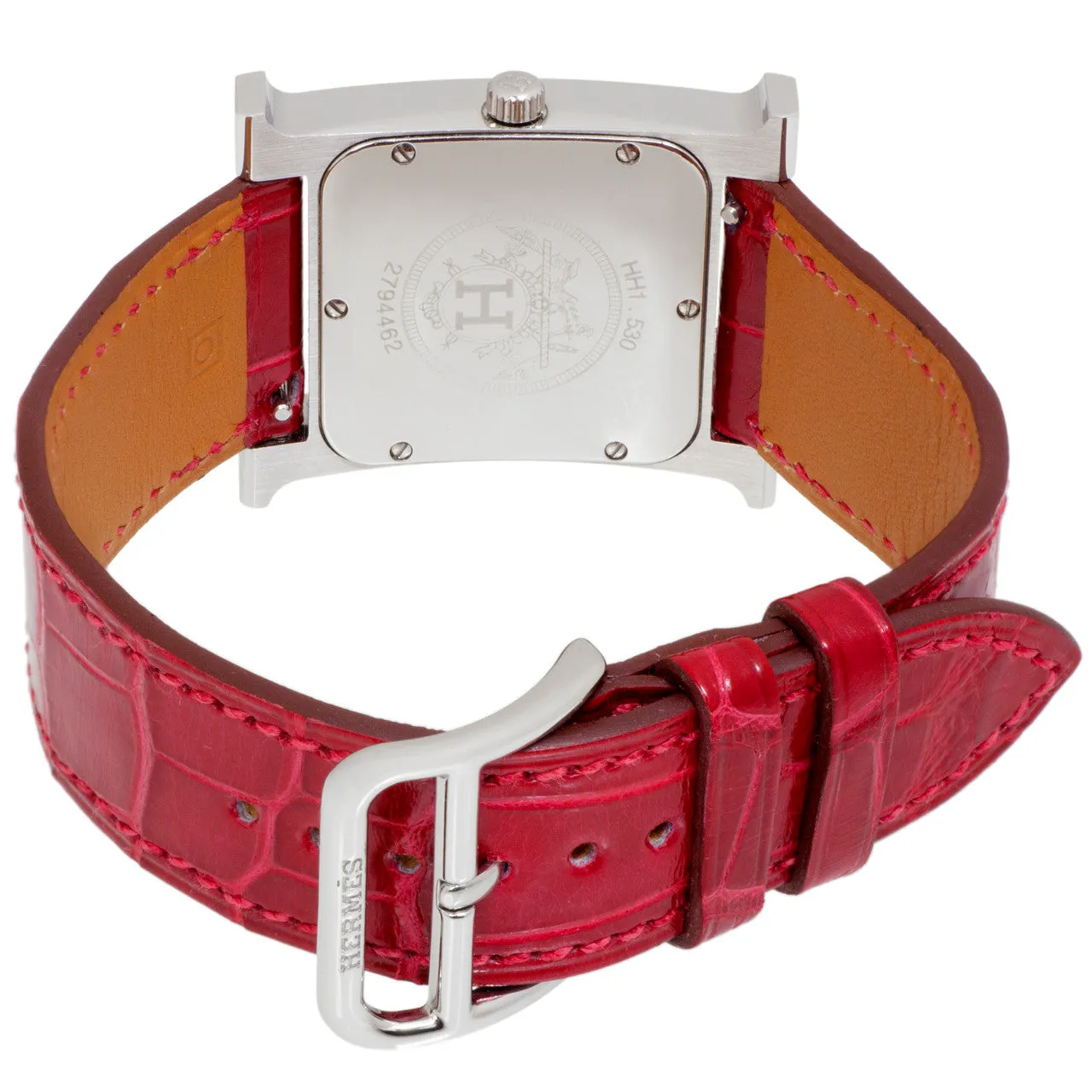 Hermes Stainless Steel & Diamond Heure H Quartz Watch  HH1.530