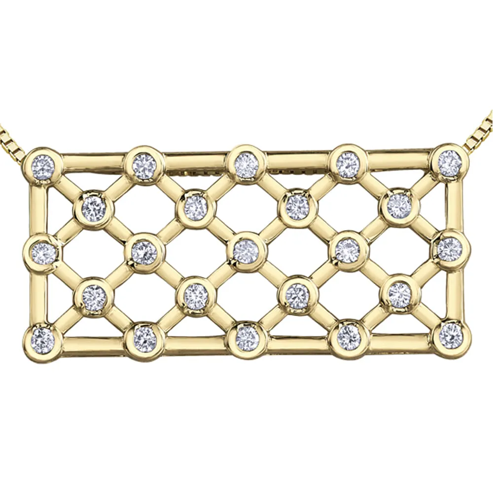 Honeycomb Diamond Pendant