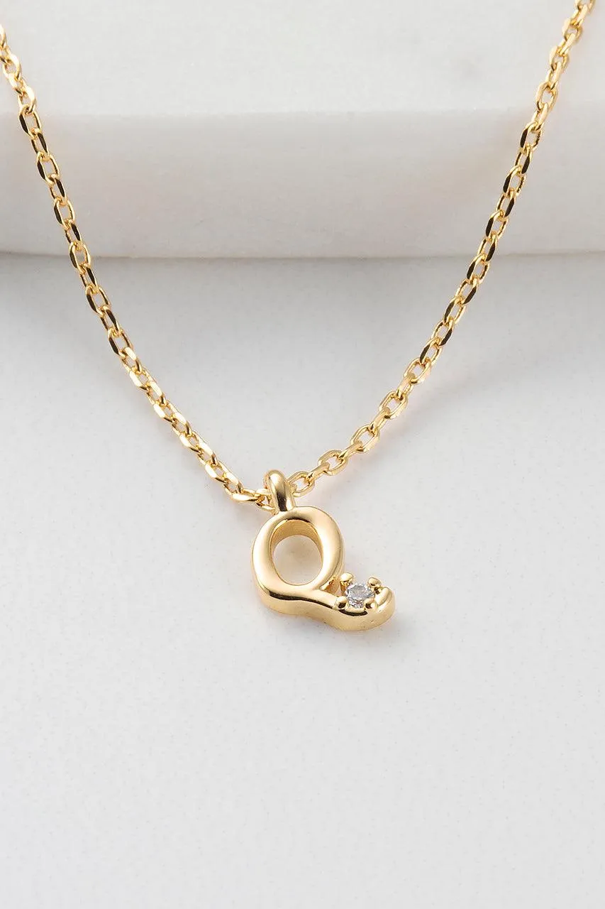 Initial Necklace - Gold