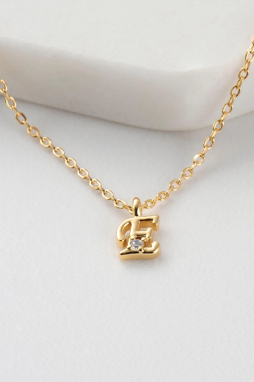 Initial Necklace - Gold