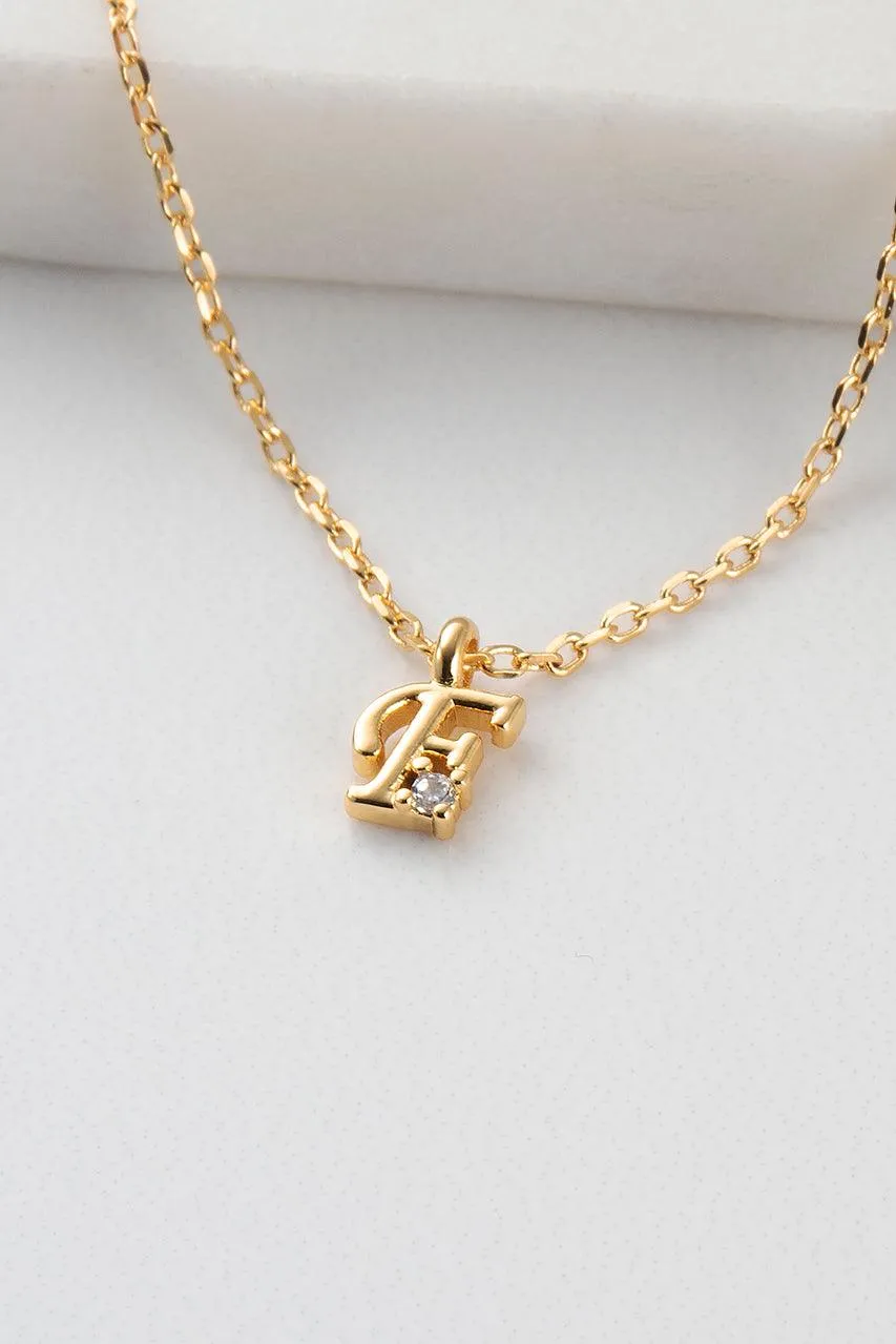 Initial Necklace - Gold