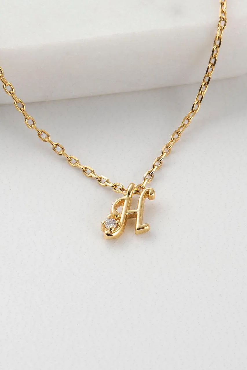 Initial Necklace - Gold