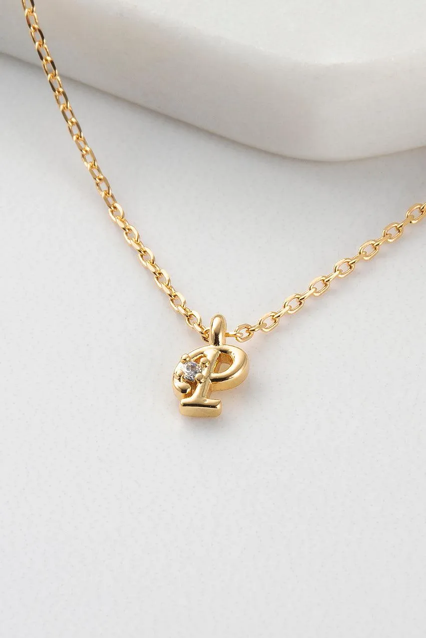 Initial Necklace - Gold