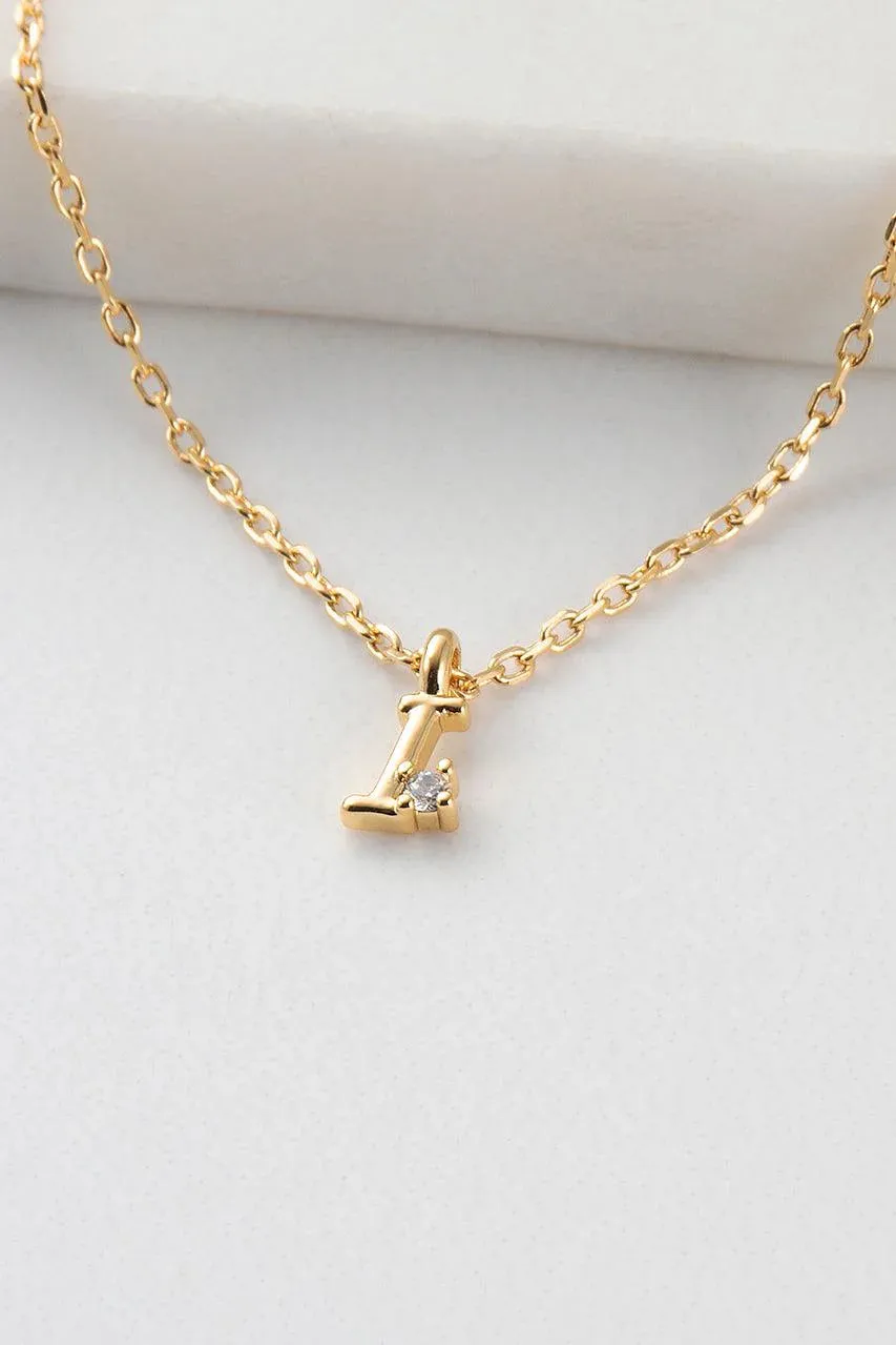 Initial Necklace I by Zafino- Gold