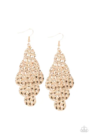 Instant Incandescence Gold Paparazzi Earrings